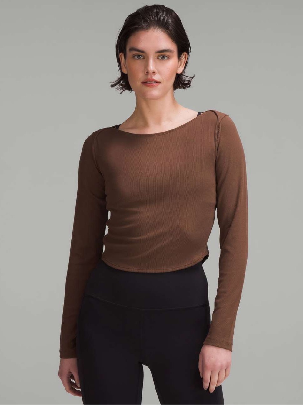 Lululemon Modal Silk Twist-Back Yoga Long Sleeve Top